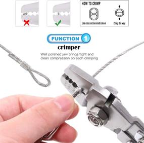 img 2 attached to Glarks 2.2mm Wire Rope Crimping Tool with 150Pcs Aluminum Double Barrel Ferrule Crimping Loop Sleeve Kit: Ultimate Wire Crimping Solution