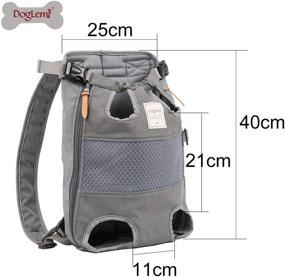 img 3 attached to 🐾 Adjustable Pet Carrier Backpack for Small to Medium Dogs and Cats - Jranter Legs Out Front Travel Bag