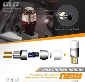 img 3 attached to 🚦 HERCOO Линзы подсветки боковых зеркал с поворотниками на LED для моделей F250 F350 F450 серии Super Duty 2008-2016 – набор из 2 штук, амбер и белый цвет