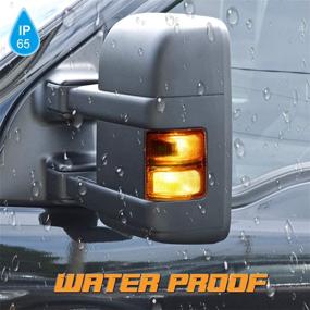 img 2 attached to 🚦 HERCOO Линзы подсветки боковых зеркал с поворотниками на LED для моделей F250 F350 F450 серии Super Duty 2008-2016 – набор из 2 штук, амбер и белый цвет