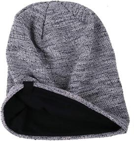 img 1 attached to 🧢 VECRY Large Men's Slouch Beanie, Skullcap Hat, Oversized Slouchy Baggy Style