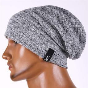 img 3 attached to 🧢 VECRY Large Men's Slouch Beanie, Skullcap Hat, Oversized Slouchy Baggy Style