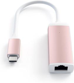img 1 attached to Satechi Aluminum Type-C Gigabit Ethernet Adapter (Rose Gold) – Compatible with MacBook Pro/Air & iPad Pro 2020/2019/2018