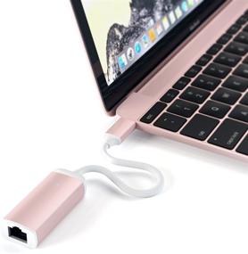 img 4 attached to Satechi Aluminum Type-C Gigabit Ethernet Adapter (Rose Gold) – Compatible with MacBook Pro/Air & iPad Pro 2020/2019/2018