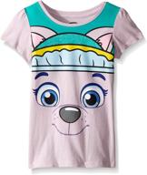 🐾 adorable paw patrol girls' little toddler t-shirt: tops, tees & blouses for your fashionable tot logo