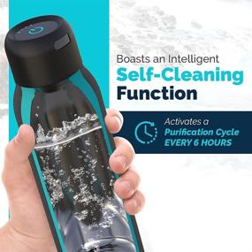 img 1 attached to 🌞 UVBrite Explorer Self-Cleaning UV Water Bottle: 20.3 Oz Purification Every 6 Hours, Rechargeable, BPA Free, Leak-proof, Stainless Steel