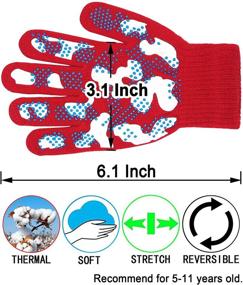 img 2 attached to 🧤 Winter Children Boys' Accessories: Stretchy Anti-Slip Gloves for Extra Warmth and Comfort