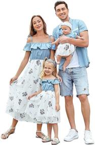 img 3 attached to 👗 Charming Printed Dresses: Perfect Matching Outfits for the Whole Family