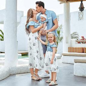img 1 attached to 👗 Charming Printed Dresses: Perfect Matching Outfits for the Whole Family
