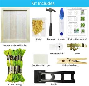 img 2 attached to Youfu DIY String Art Craft Kit: All-Inclusive Frame with Necessary Accessories for Adults, Teens, Beginners, and Kids - Unique Home Wall Decorations and Perfect Gift (Four-leaf Clover Design)