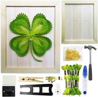 youfu diy string art craft kit: all-inclusive frame with necessary accessories for adults, teens, beginners, and kids - unique home wall decorations and perfect gift (four-leaf clover design) logo