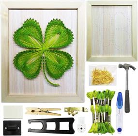 img 4 attached to Youfu DIY String Art Craft Kit: All-Inclusive Frame with Necessary Accessories for Adults, Teens, Beginners, and Kids - Unique Home Wall Decorations and Perfect Gift (Four-leaf Clover Design)