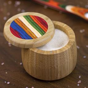 img 3 attached to 🧂 Baltique Marrakesh Collection Salt Cellar and Storage Box: Exquisite Bamboo and Colored Birch Wood Design with 8 Ounce Capacity