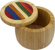 🧂 baltique marrakesh collection salt cellar and storage box: exquisite bamboo and colored birch wood design with 8 ounce capacity logo