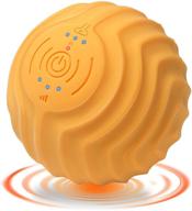 high-intensity vibrating massage ball with heat therapy - craftersmark deep tissue massager roller, 🔥 4 modes, rechargeable - ideal for pain relief, muscle therapy, and yoga. includes bonus yoga band! logo