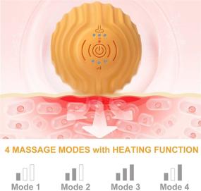 img 2 attached to High-Intensity Vibrating Massage Ball with Heat Therapy - Craftersmark Deep Tissue Massager Roller, 🔥 4 Modes, Rechargeable - Ideal for Pain Relief, Muscle Therapy, and Yoga. Includes Bonus Yoga Band!