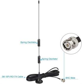 img 3 attached to 📻 VHF UHF Ham Radio Police Scanner Antenna | Magnetic Base BNC Male | Compatible with Uniden Bearcat Whistler Radio Shack | Mobile Radio Scanner Antenna for Amateur Radio and Police Scanner