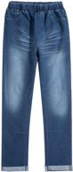 👖 kowdragon elastic straight regular boys' jeans clothing for 3-12 years logo
