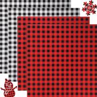 🐃 2020 new year buffalo plaid heat transfer vinyl: iron-on fabric for valentine's day t-shirts (12x12 inches, 4 sheets) logo