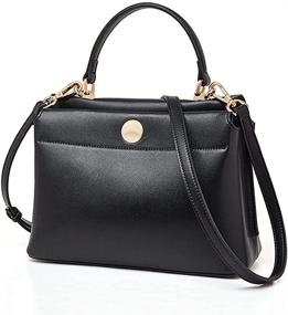 img 4 attached to LAORENTOU Genuine Leather Handbags Shoulder Women's Handbags & Wallets and Satchels