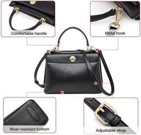 img 2 attached to LAORENTOU Genuine Leather Handbags Shoulder Women's Handbags & Wallets and Satchels