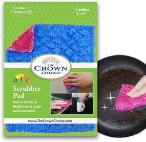 img 4 attached to No Odor Scrub Pad (1PK) – Top Scrubbers for Cleaning Dishes and Reusable Sponge Alternative – Dish Washing Scrubbie Pad – Long Lasting Eco-Friendly Scrubber