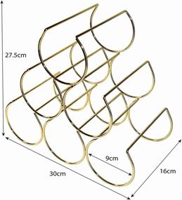 img 3 attached to 🍷 Золотая проволочная винная стойка - Стильный декор для барного столика - Важные аксессуары для барного столика - Настольные винные стойки - Золотой декор для кухни - Витрина для вина на столе - Самостоятельный современный дизайн века