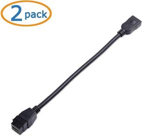 img 3 attached to 🔌 Cable Matters HDMI Keystone Jack Pigtail Cable - 2-Pack, 8 inches, Black