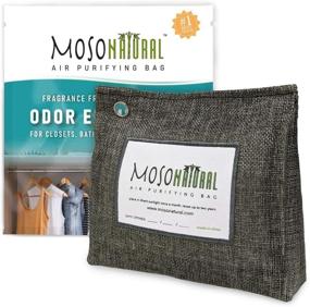 img 4 attached to MOSO NATURAL: The Original Stand Up Air Purifying Bag. 300g - Ideal for Closets, Bathrooms, and Pet Areas. An Unscented, Chemical-Free Odor Eliminator with Activated Charcoal.