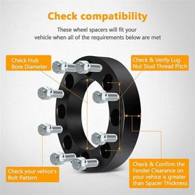 img 2 attached to 🚗 OCPTY 2X 1.5 дюйма (38 мм) толстые расширители дисков | 6x135 до 6x135 6 шпильки | болты 14x1.5 | Совместимо с Ford F-150 Raptor 2015-2017