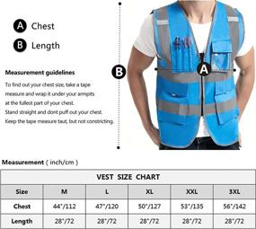 img 2 attached to 🚧 High Visibility Safety Vest with Reflective Strips - VICRR, 9 Pockets & Zipper Front - Ideal for Construction Work