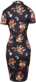 img 3 attached to 👗 Sakaly Vintage Printed Stretchy Women's Dresses - Stylish Clothing for Women