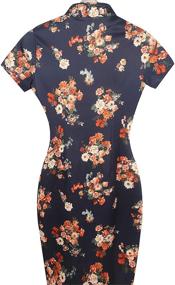 img 1 attached to 👗 Sakaly Vintage Printed Stretchy Women's Dresses - Stylish Clothing for Women