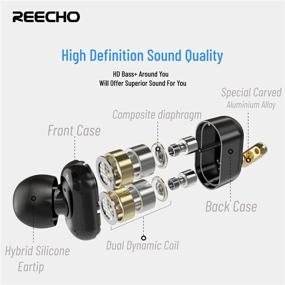 img 1 attached to 🎧 Беспроводные наушники Reecho Bluetooth 5.0 в форме ошейника: водонепроницаемые, шумоподавляющие наушники для спорта, тренировок и бизнеса.