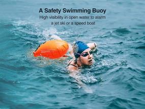 img 3 attached to 🏊 Luxtude Dry Bag Waterproof Bag: 20L Ultralight Swim Buoy for Open Water Swimming, Safe Training, Triathletes, Kayaking, Snorkeling - Adjustable Waist Belt (Orange)