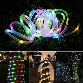 img 2 attached to 🎉 Ultimate 33ft 100 LED Multi-Color LED Rope Lights: Battery Operated, Waterproof, Dimmable, and Remote Controlled - Perfect for Christmas, Parties, Camping, and Garden Decorations!