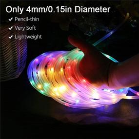 img 3 attached to 🎉 Ultimate 33ft 100 LED Multi-Color LED Rope Lights: Battery Operated, Waterproof, Dimmable, and Remote Controlled - Perfect for Christmas, Parties, Camping, and Garden Decorations!