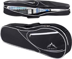 img 3 attached to Премиум-легкий теннисный мешок для всех возрастов - теннисная сумка Himal 3 Racquet с защитным покрытием, идеально подходит для профессиональных или начинающих теннисистов.