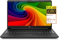 💻 2021 newest hp notebook 15 laptop: full hd, intel celeron n4020, 8gb ram, 128gb ssd, office 365, webcam, type-c, hdmi, windows 10 - black logo
