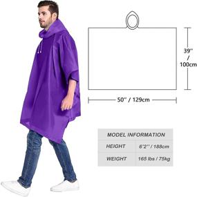 img 2 attached to ANTVEE Occupational Health & Safety Products: Drawstring Ponchos Packs for Adults with Emergency Response Equipment