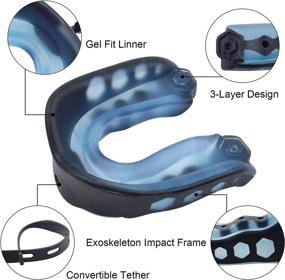 img 2 attached to Football Mouth Guard: 4-Pack Sports Mouth Guard with Strap for Football, Hockey, Basketball, Lacrosse, MMA, Boxing - Ideal for Professionals and Beginners