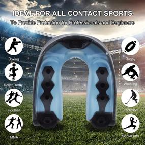 img 1 attached to Football Mouth Guard: 4-Pack Sports Mouth Guard with Strap for Football, Hockey, Basketball, Lacrosse, MMA, Boxing - Ideal for Professionals and Beginners