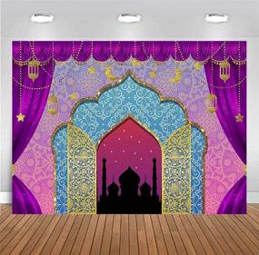 img 3 attached to 🧞 Captivating Aladdin Backdrop Photography Vinyl: 8x6ft Studio Props for Memorable Princess Baby Showers, Arabian Moroccan Nights, and Genie-themed Birthday Parties