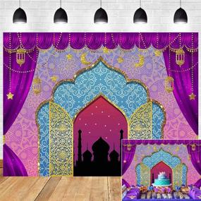 img 4 attached to 🧞 Captivating Aladdin Backdrop Photography Vinyl: 8x6ft Studio Props for Memorable Princess Baby Showers, Arabian Moroccan Nights, and Genie-themed Birthday Parties