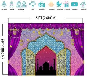 img 1 attached to 🧞 Captivating Aladdin Backdrop Photography Vinyl: 8x6ft Studio Props for Memorable Princess Baby Showers, Arabian Moroccan Nights, and Genie-themed Birthday Parties