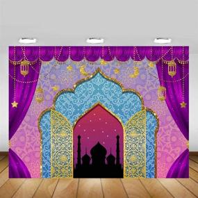 img 2 attached to 🧞 Captivating Aladdin Backdrop Photography Vinyl: 8x6ft Studio Props for Memorable Princess Baby Showers, Arabian Moroccan Nights, and Genie-themed Birthday Parties