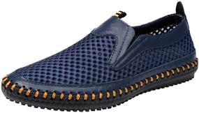 img 4 attached to MIXSNOW Casual Slip-On Loafers in WDBlue for Men - Size 48