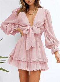 img 3 attached to 👗 Discover the Alluring AlvaQ Women's Spring Sleeve Sundress: Perfect Women's Clothing for Stylish Dresses!