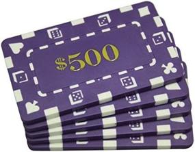 img 3 attached to Denominated Rectangular Poker Plaques Purple