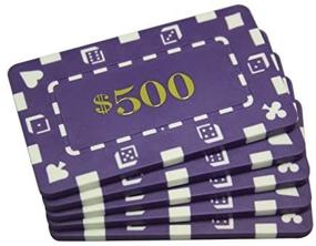 img 1 attached to Denominated Rectangular Poker Plaques Purple